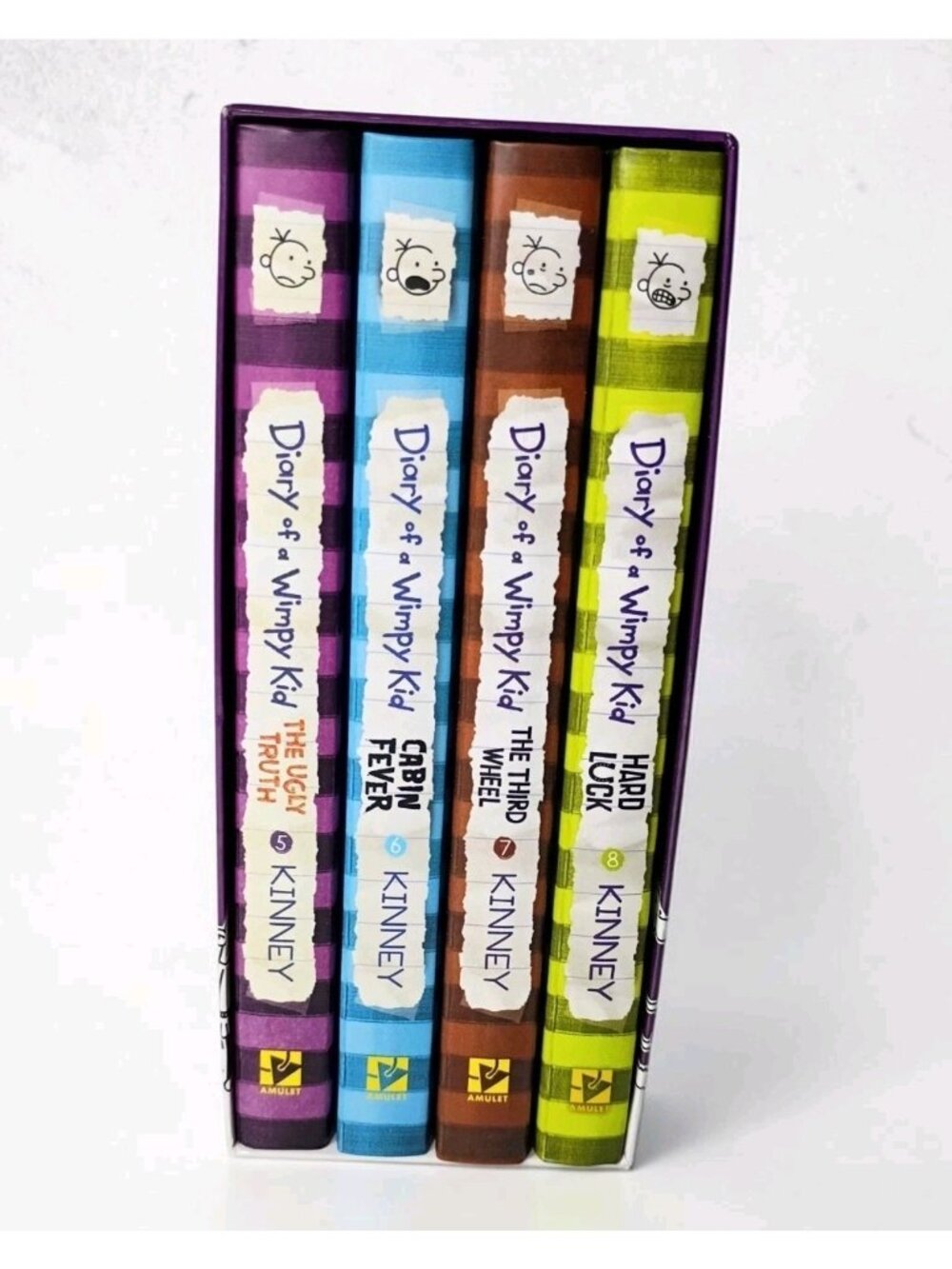 Diary of a Wimpy Kid Series Set Volumes 5-8 Jeff Kinney Hardcover Kids Reading